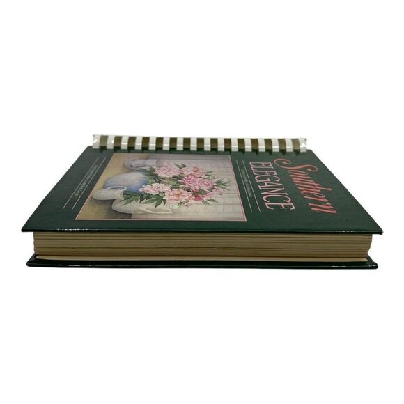 Southern Elegance Green Spiral-Bound Cookbook With Floral Cover & Recipes 1987 - Picture 13 of 15